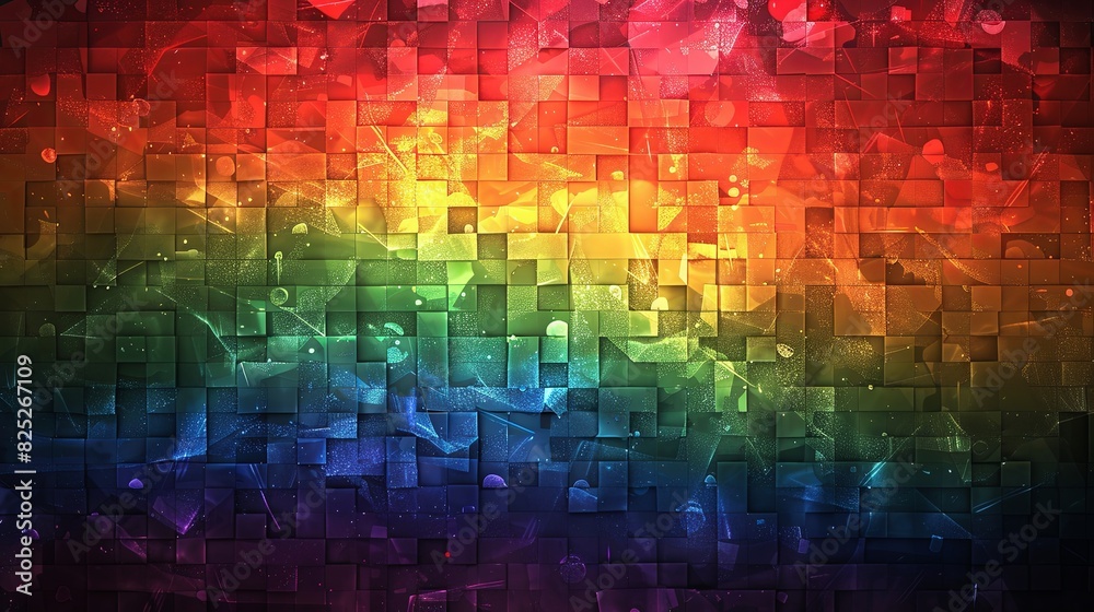 Vibrant Pixelated Rainbow Flag Clipart - Symbol of LGBTQ Pride and Inclusion
