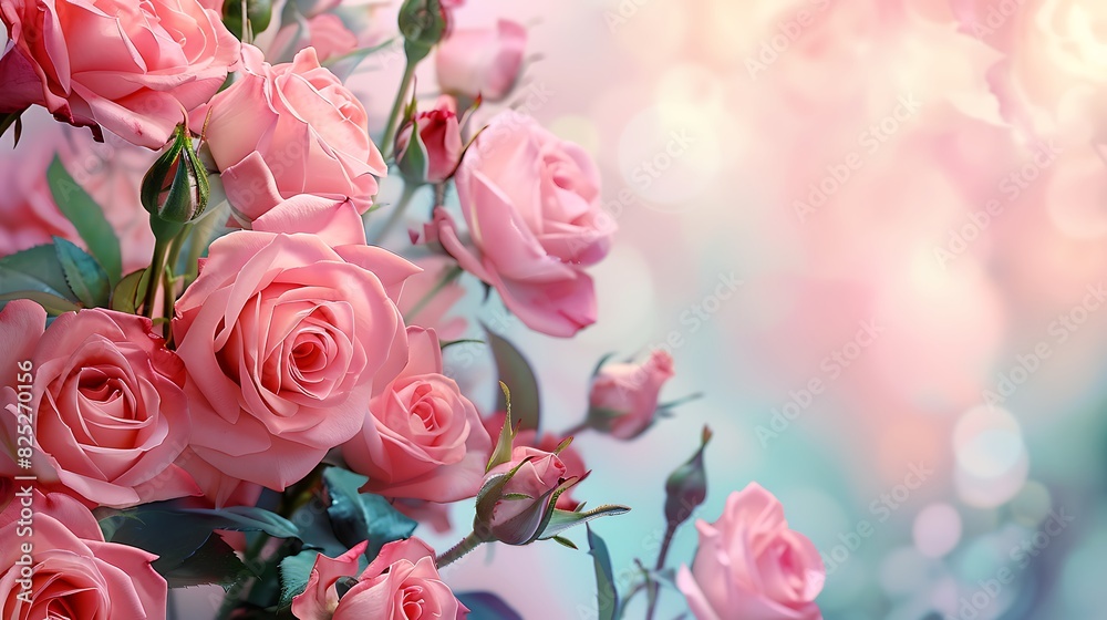 Beautiful and Fresh Bunch of Pink Rose Flower with Shades Beautiful and Fresh Bunch of Pink Rose Flower with Shades