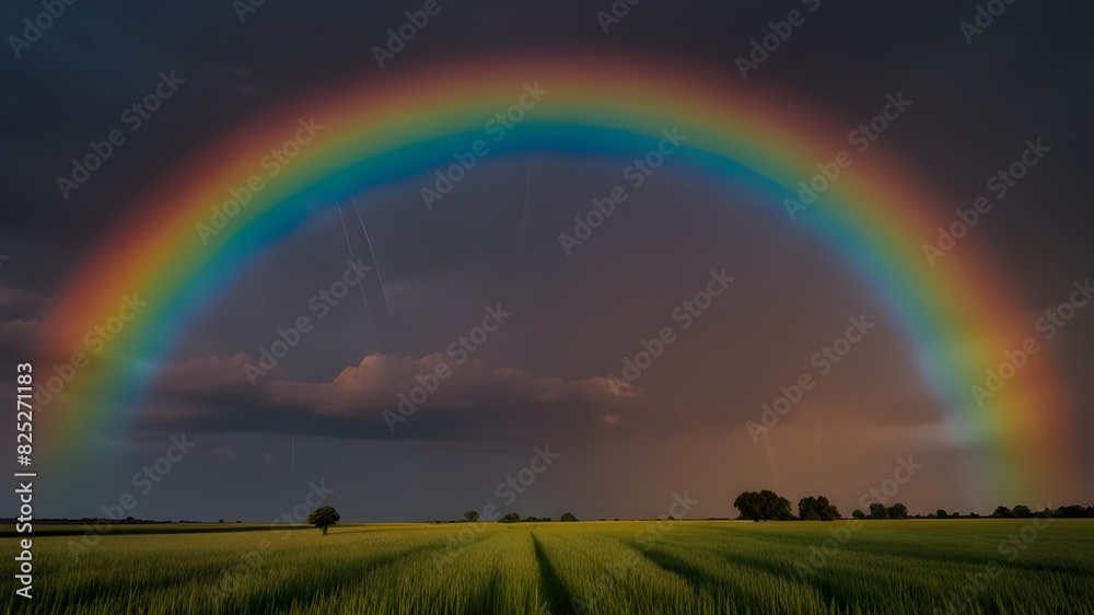 Obraz premium rainbow over the field