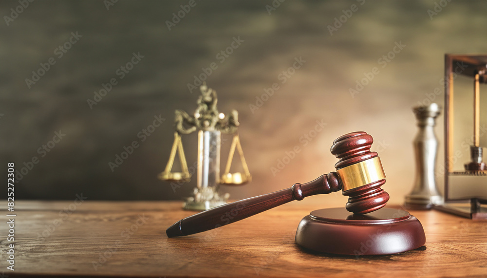 A classic gavel symbolizing law and order. Generative Ai. A classic gavel symbolizing law and order. Generative Ai.