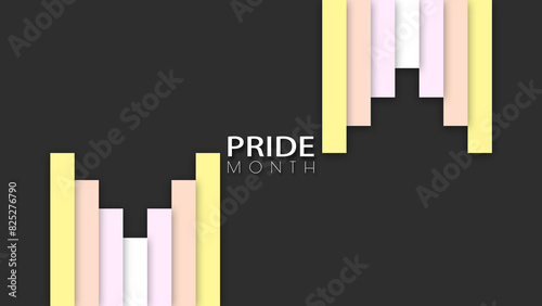 Happy Pride Month Pangender Pride Flag Column Background