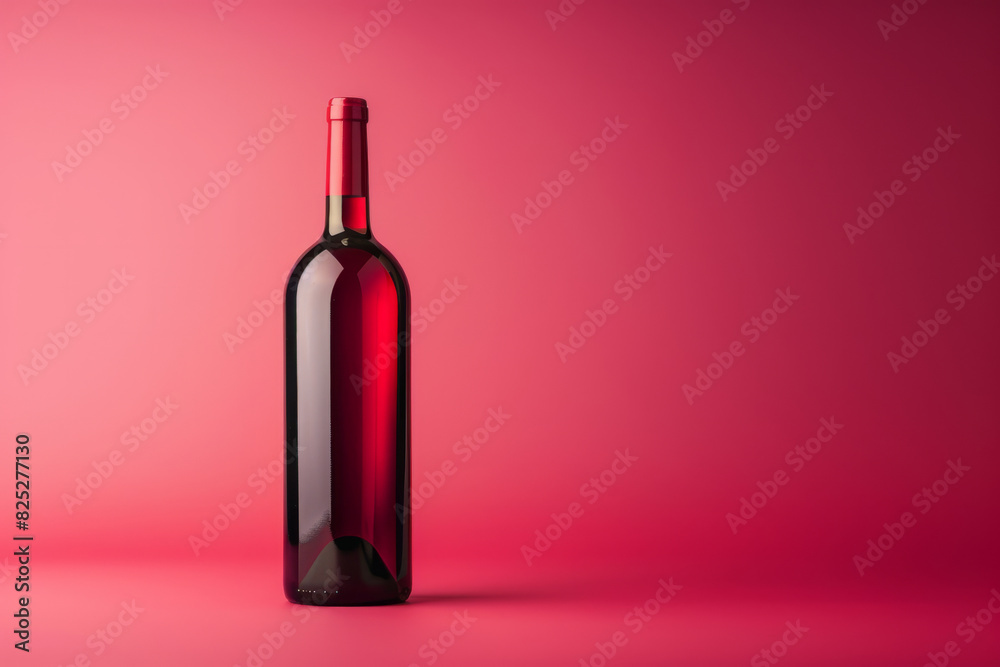 a red wine bottle mockup set against a soft, gradient background for a professional look. a red wine bottle mockup set against a soft, gradient background for a professional look.
