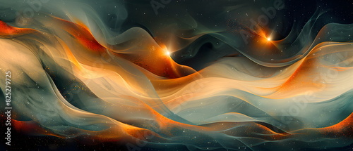 8k wallpaper Colorful fractal art with water, fire, and smoke in an abstract background, earth wind elements effect walldrop photo