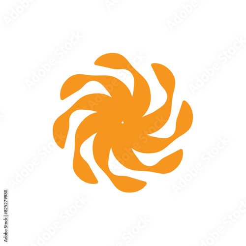 Sun logo design, vector logo design, illustration 