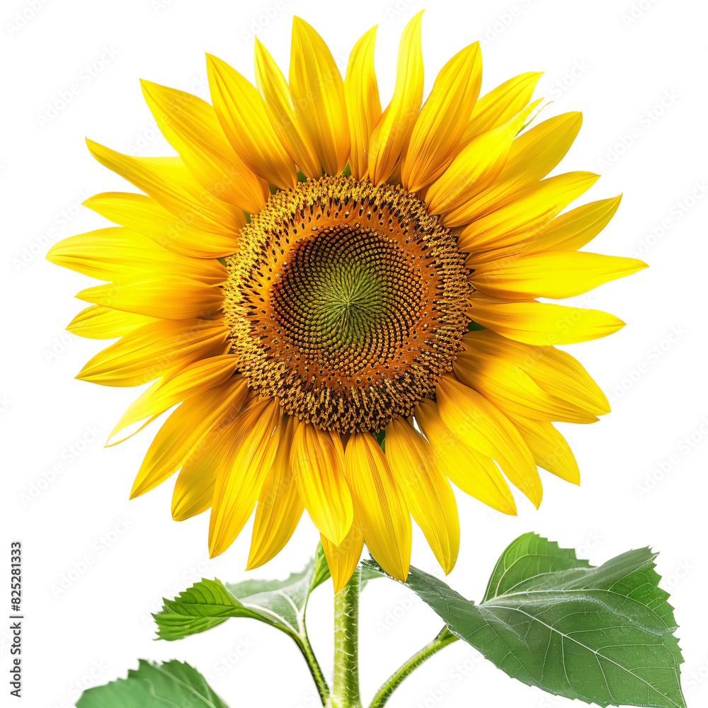 Obraz premium Sunflower, transparent background, isolated image, generative AI