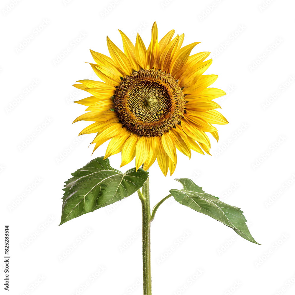 Sunflower, transparent background, isolated image, generative AI Sunflower, transparent background, isolated image, generative AI