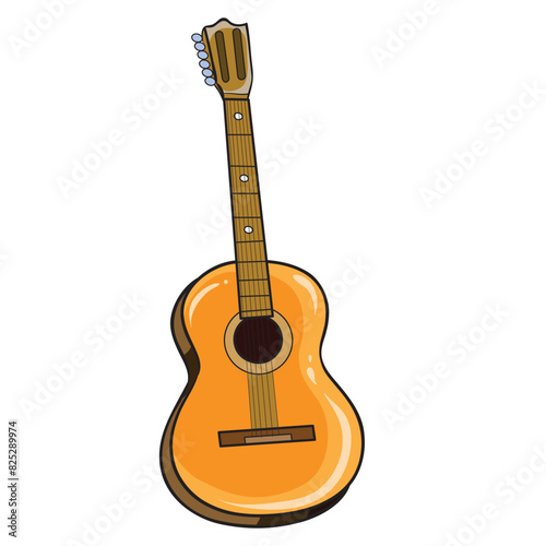 Acoustic guitar, classic wood design