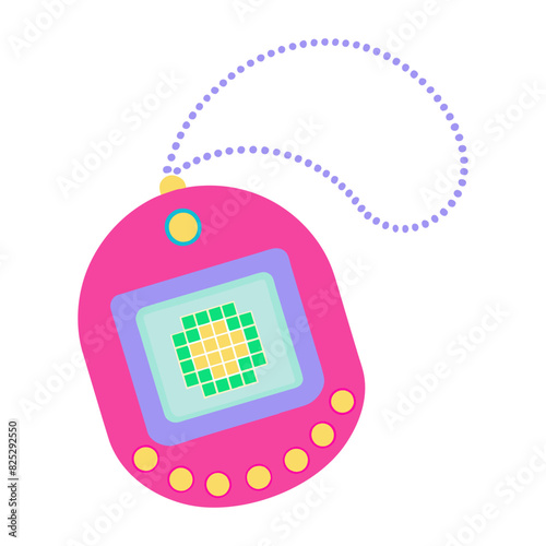 Classic 80s 90s kid pet toy on a white background. Vector illustration in cartoon 80s 90s pop art comic style.