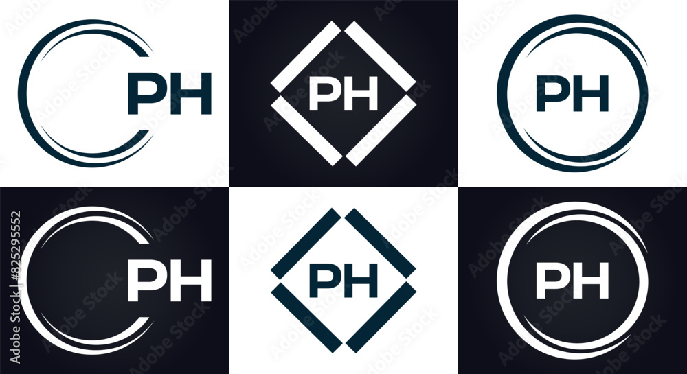 PH logo. P H design. White PH letter. PH, P H letter logo design. P H letter logo design in FIVE, FOUR, THREE, style. letter logo set in one artboard. P H letter logo vector design. PH logo. P H design. White PH letter. PH, P H letter logo design. P H letter logo design in FIVE, FOUR, THREE, style. letter logo set in one artboard. P H letter logo vector design.