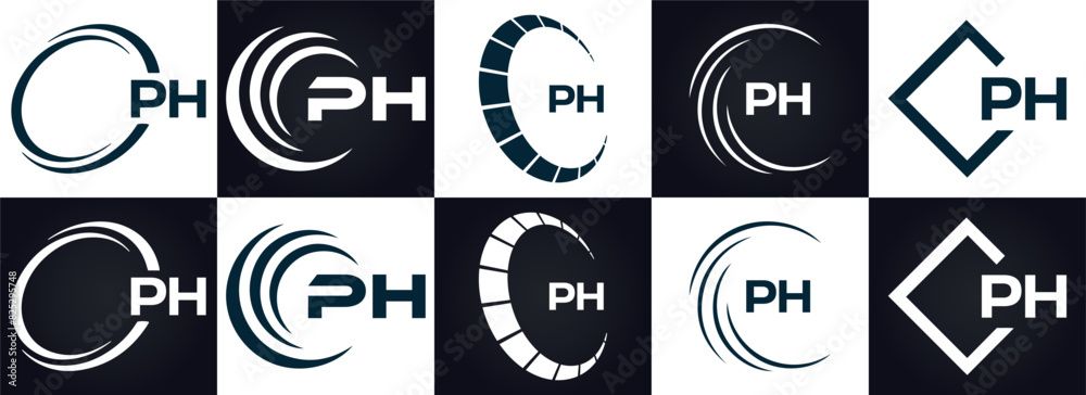 PH logo. P H design. White PH letter. PH, P H letter logo design. P H letter logo design in FIVE, FOUR, THREE, style. letter logo set in one artboard. P H letter logo vector design. PH logo. P H design. White PH letter. PH, P H letter logo design. P H letter logo design in FIVE, FOUR, THREE, style. letter logo set in one artboard. P H letter logo vector design.