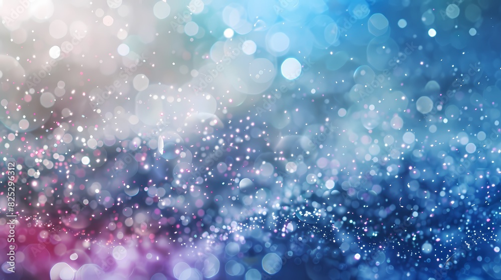 A scene of a particle snow, with a background of particles of matter and energy A scene of a particle snow, with a background of particles of matter and energy