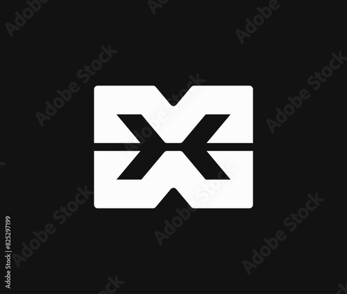 Initial letter X, M, W with arrow, coding and send watch sign combination logo design.