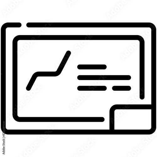 whiteboard line icon