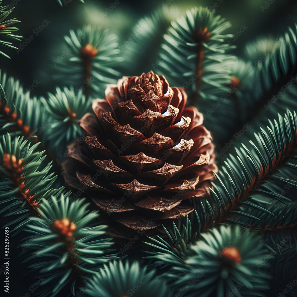 cones on a branch cones on a branch