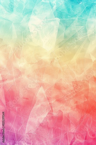 Ethereal Symphony: Multicolored Background With Ice Crystals