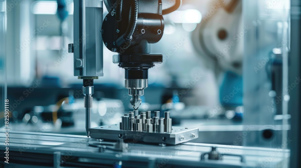Precision Robotics in Action: Close-up of Robotic Arm Assembling Product with Advanced Technology Precision Robotics in Action: Close-up of Robotic Arm Assembling Product with Advanced Technology