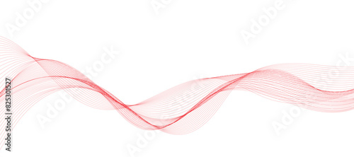 Abstract red waves vector illustration Modern background design Design elements