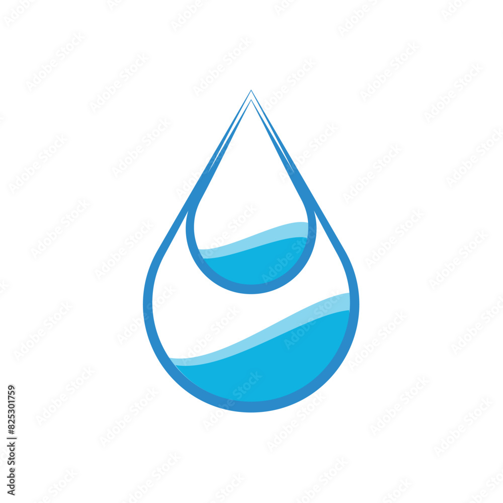 Water drop logo design, vector logo design, illustration 