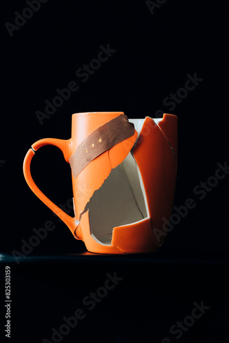 Cracked orange cup 
