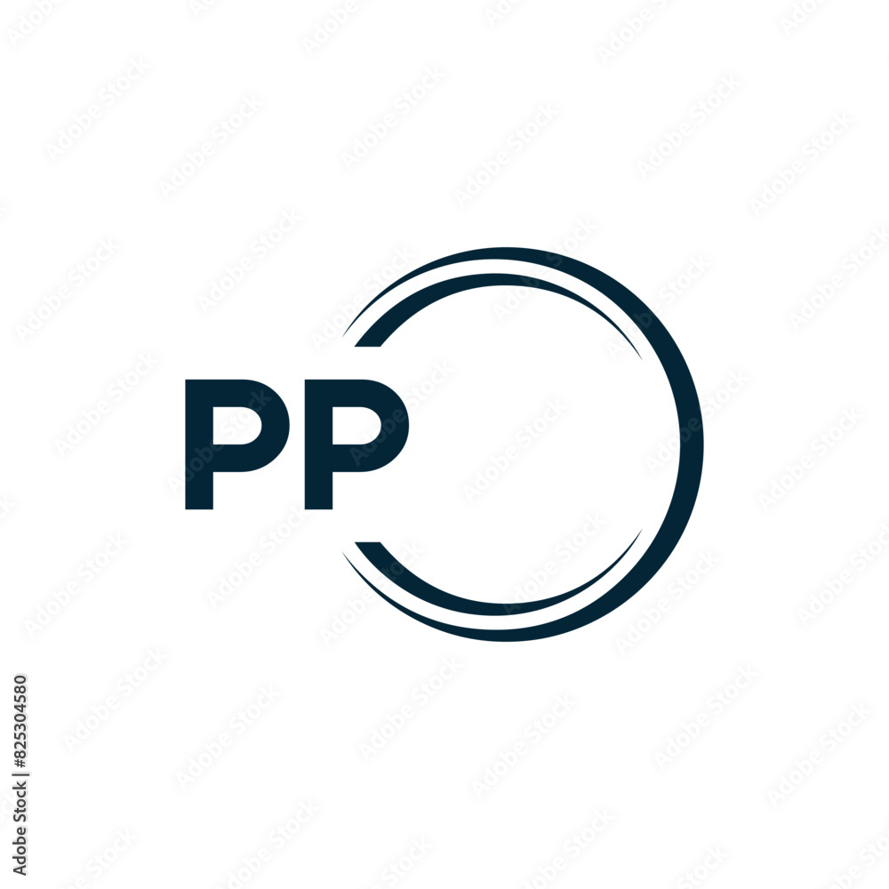 Fototapeta premium PP logo. P P design. White PP letter. PP, P P letter logo design. P P letter logo design in FIVE, FOUR, THREE, style. letter logo set in one artboard. P P letter logo vector design.