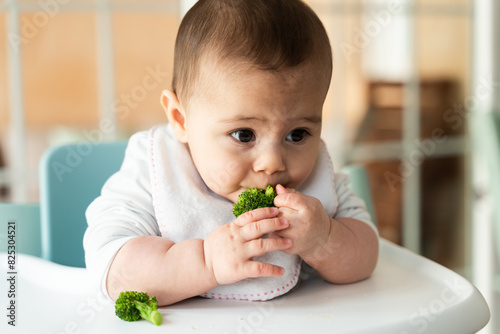 Baby's first taste of broccoli