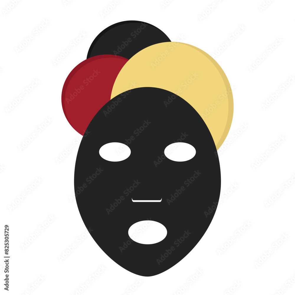 Fototapeta premium Chinese style makeup Colored Icon pack