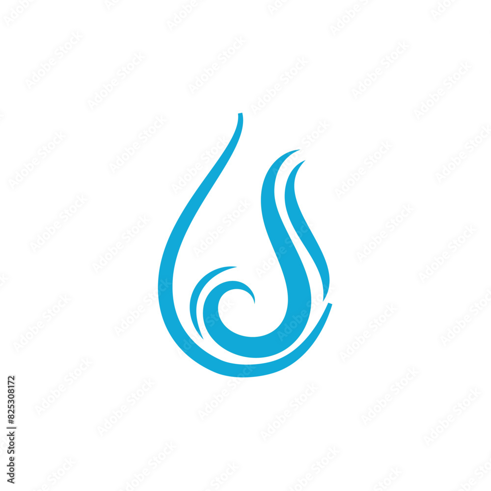 Fototapeta premium Water drop logo design, vector logo design, illustration