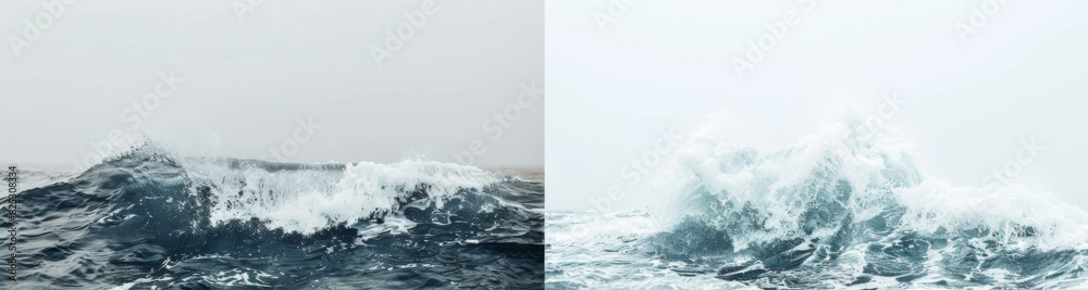 A set of PNG images featuring an ocean wave isolated on a transparent background. A set of PNG images featuring an ocean wave isolated on a transparent background.