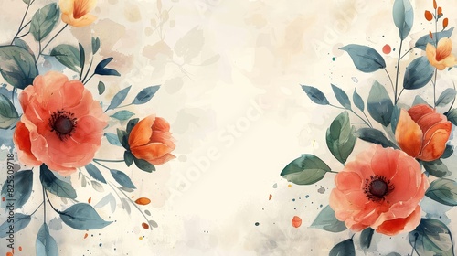Radiant Abstract Floral Watercolor Background with Soft Pastel Tones