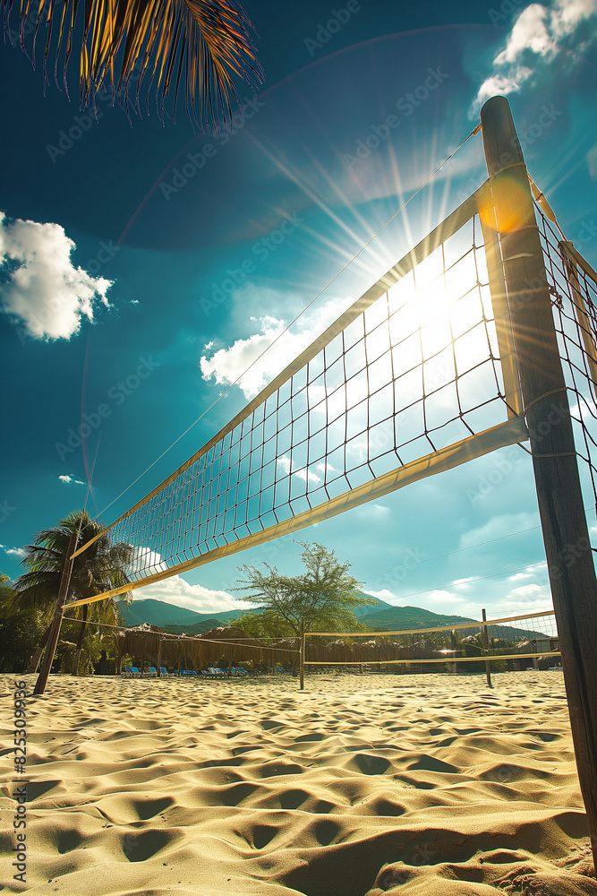 beach volleyball court on a sunny summer day beach volleyball court on a sunny summer day