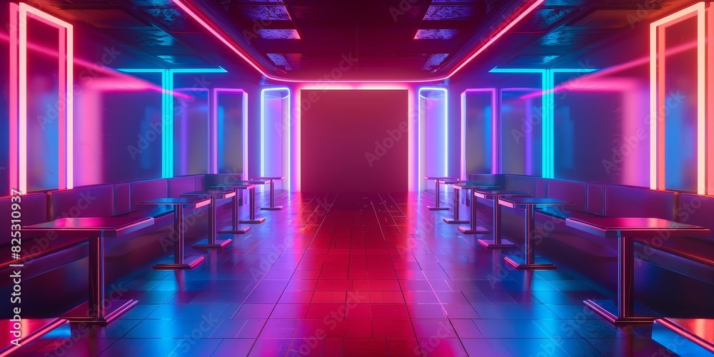 contemporary neon interior