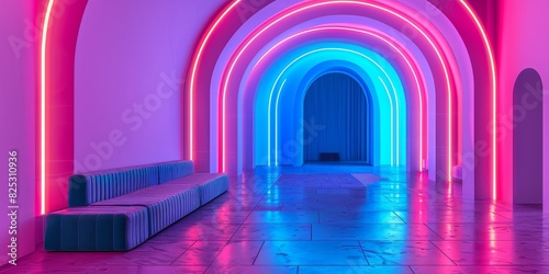 contemporary neon interior