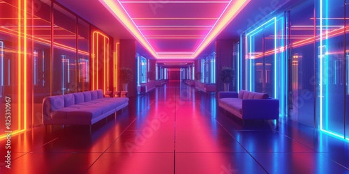 contemporary neon interior