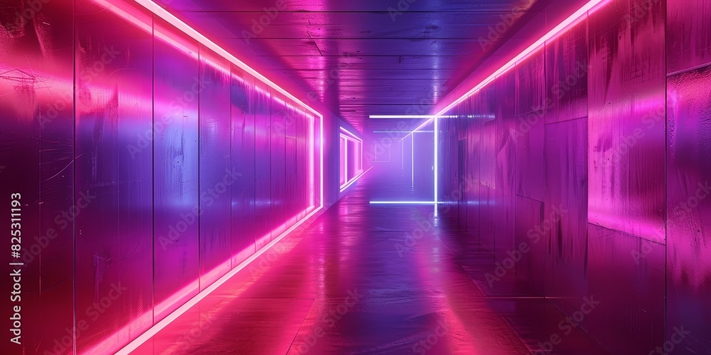 Fototapeta premium contemporary neon interior