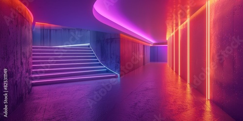 contemporary neon interior