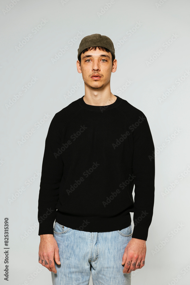 Confident man in casual outfit in studio Confident man in casual outfit in studio
