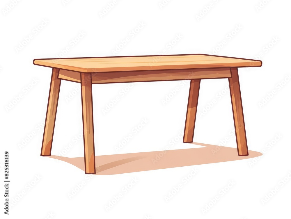 Table illustration isolated on white background Table illustration isolated on white background