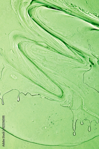 Abstract Texture Swirls in Green Beauty Serum photo