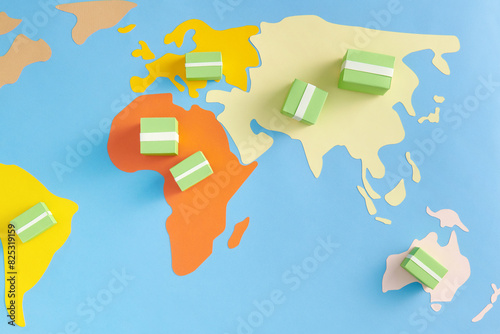 shipping worldwide internationally with world map