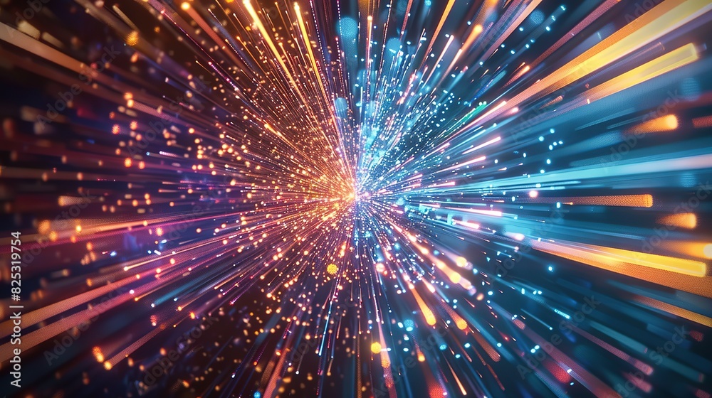 Abstract technology background showcasing high speed global data transfer, ultra-fast broadband connections, digital explosion, and cyber tech motion. Abstract technology background showcasing high speed global data transfer, ultra-fast broadband connections, digital explosion, and cyber tech motion.