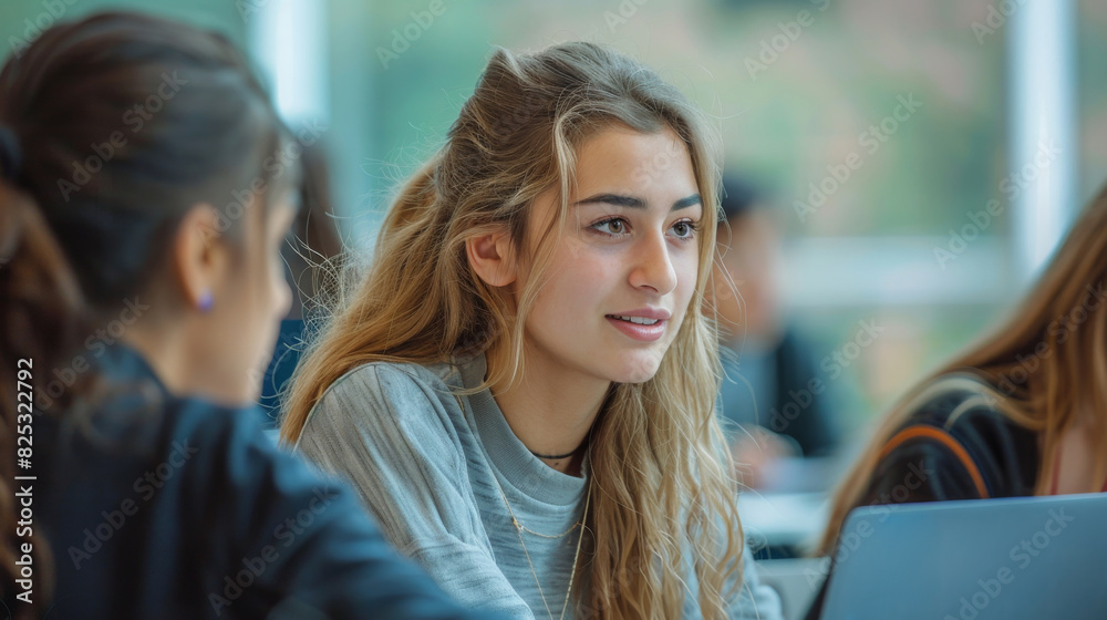 Young Students Engaged in Classroom Learning Environment. Generative ai Young Students Engaged in Classroom Learning Environment. Generative ai