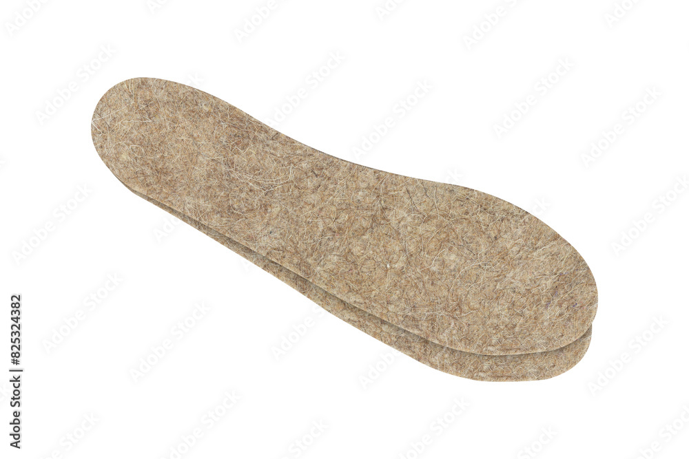 felt insoles for shoes isolated from background felt insoles for shoes isolated from background