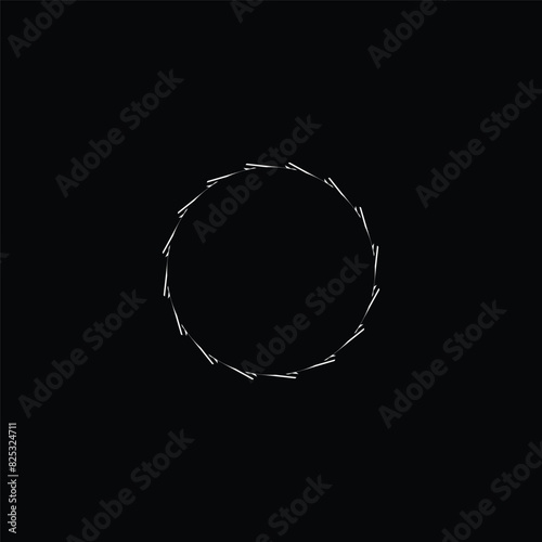 Circle colorful unique vector logo design