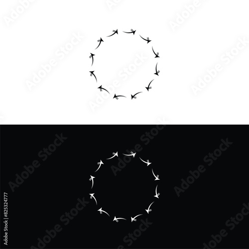 geometric circle shapes, borders, frames, logos .Circle new illustration design