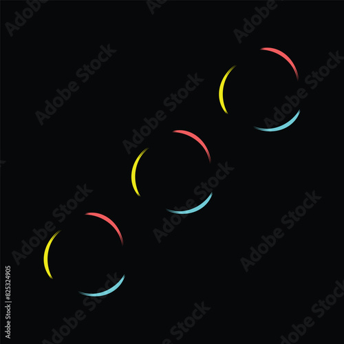 Colorful stylish circle vector logo template design