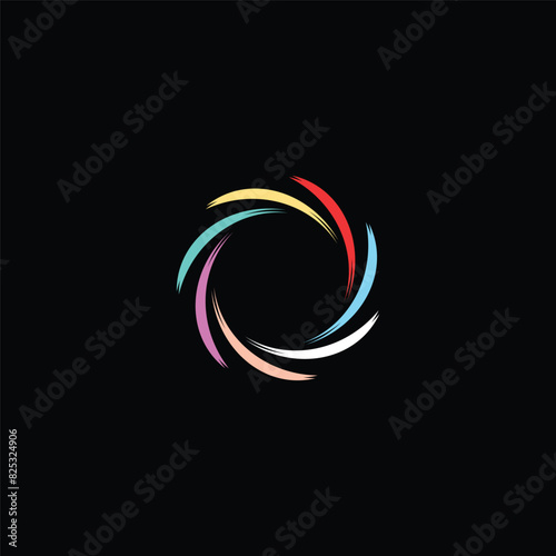 Colorful stylish circle vector logo template design