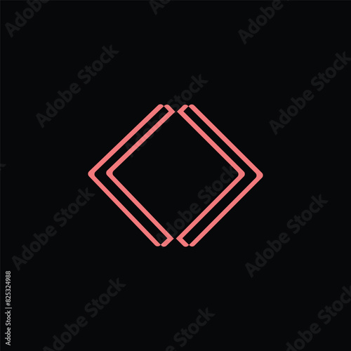 Rectangle vector logo template design 