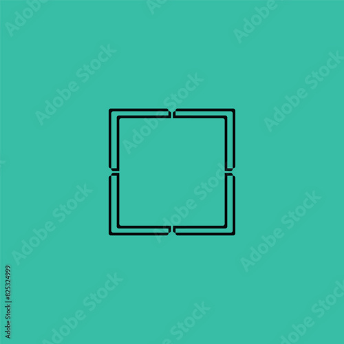 Rectangle creative vector logo design