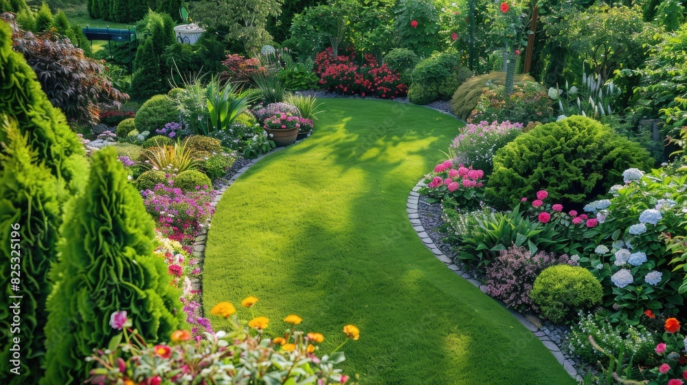 Obraz premium Healthy living through a vibrant green garden