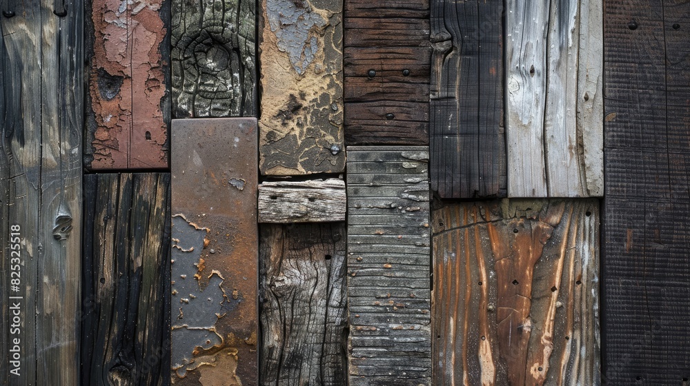 Textures of aged wooden boards